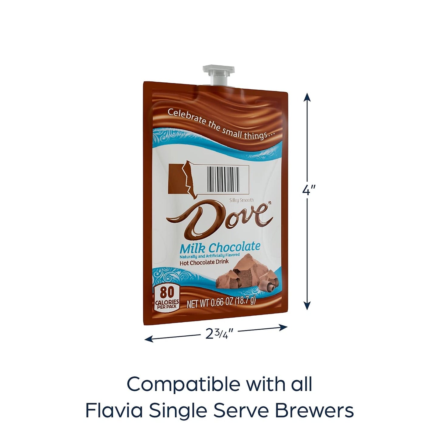 Dove Hot Chocolate Single Servings, 72 Count, 0.66 Ounce Each, Coffee Flavor, Model A117