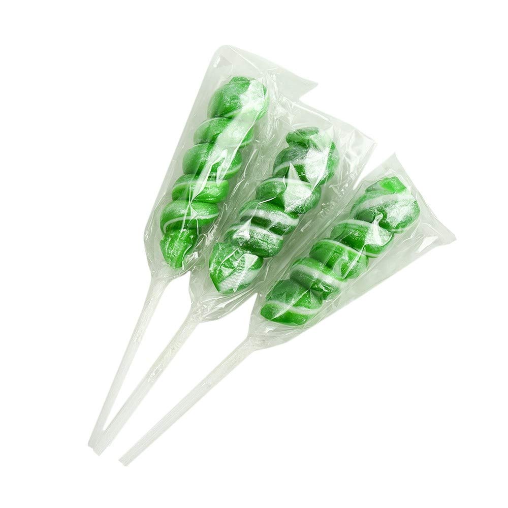 COLORSPLASH LOLLIPOPS Jar, 30 Pops, 12.69 oz, Green Apple, Pearl Kiwi Green