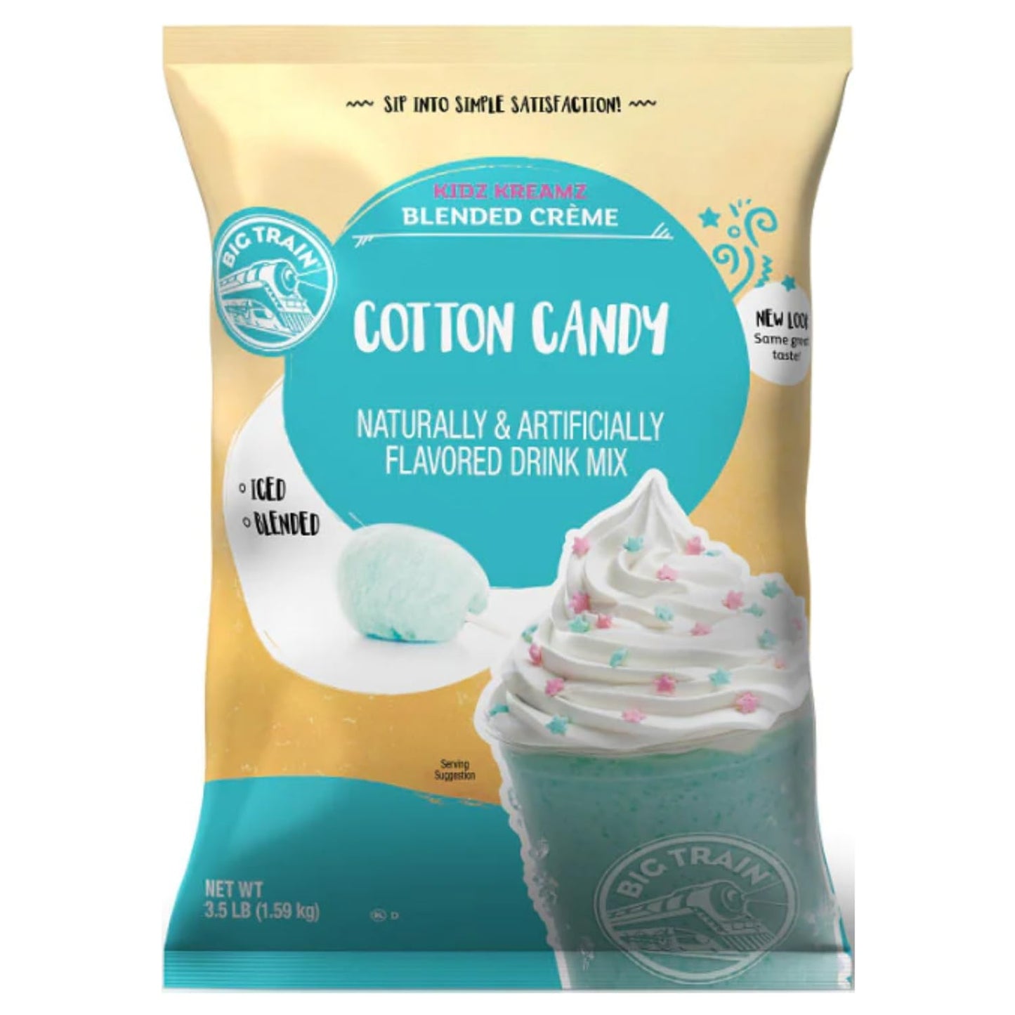 Big Train Kidz Kreamz Cotton Candy Blended Beverage Mix, 3.5 Pound (Pack Of 1)