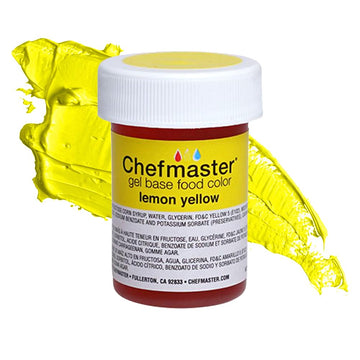 Chefmaster Lemon Yellow Gel Food Coloring | Vibrant Color | Professional-Grade Dye for Icing, Frosting, Fondant | Baking & Decor