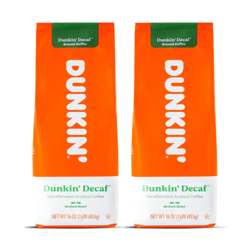 Dunkin Donuts Coffee Decaf 16 Oz Bag, Pack Of 2