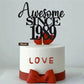 35Th Awesome Since 1989 Cake Topper Cheers To 35 Years Birthday Cake Pick 35 Fabulous Cake Decoration For Happy 35Th Birthday An