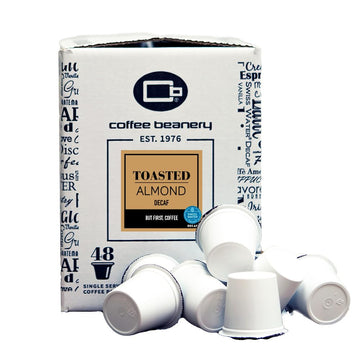 Coffee Beanery Toasted Almond Decaf Coffee Pods - Medium Roast, 96 Count Pack