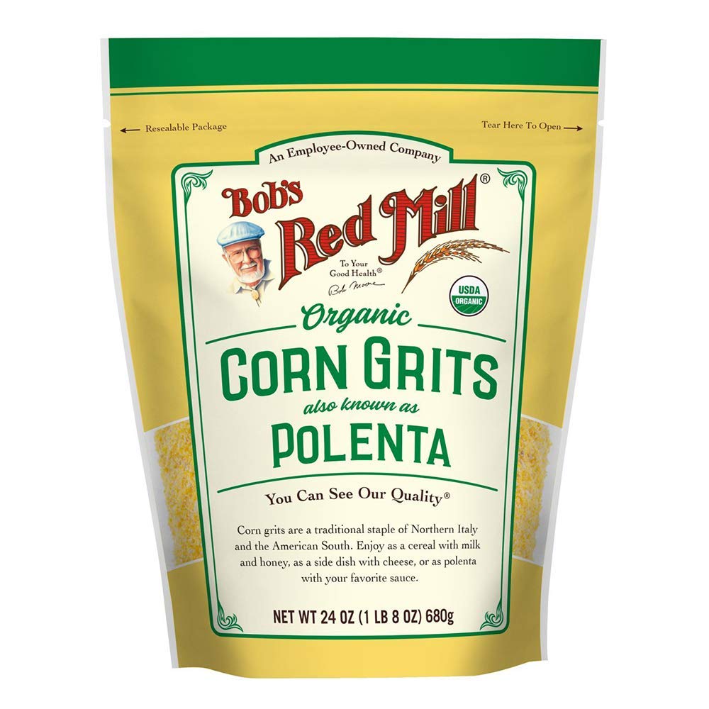 Bobs Red Mill Corn Grits Polenta, 24 oz, Pack of 4, 1.5 Pound Total