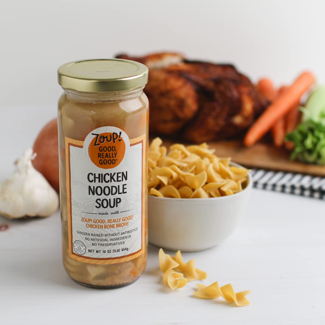 Zoup! Chicken Noodle Soup - No Artificial Ingredients, 16 oz Ready to Serve, 3 Pack
