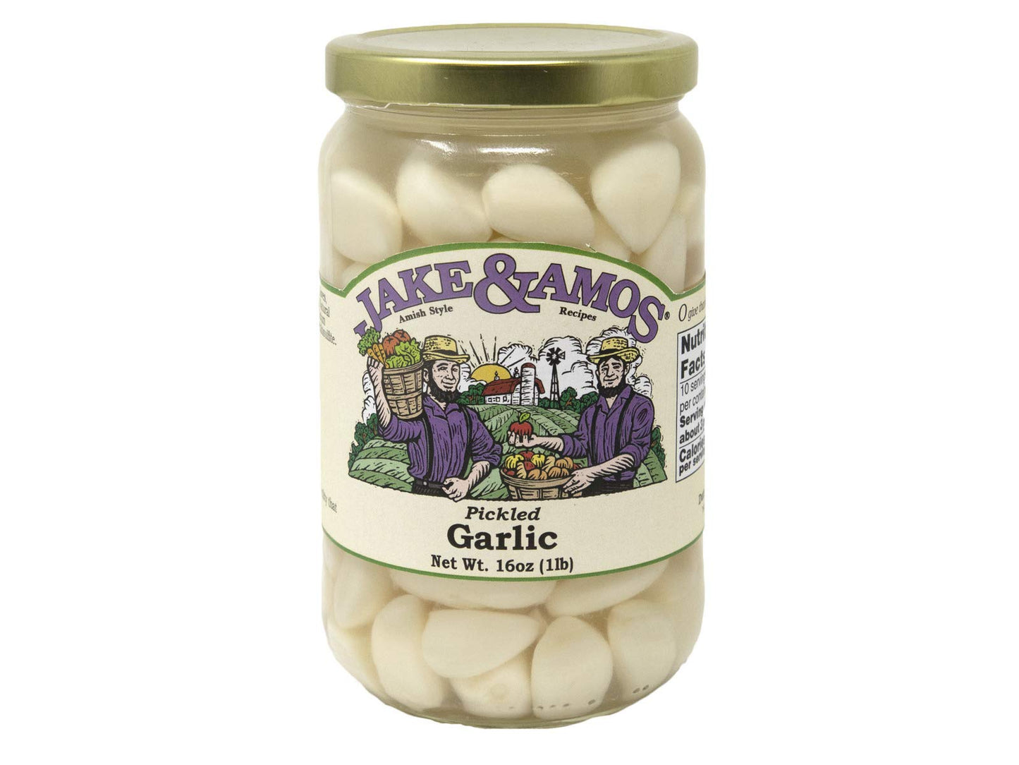 Pickled Garlic - J&A - Two 16oz Jars - Packed Fresh