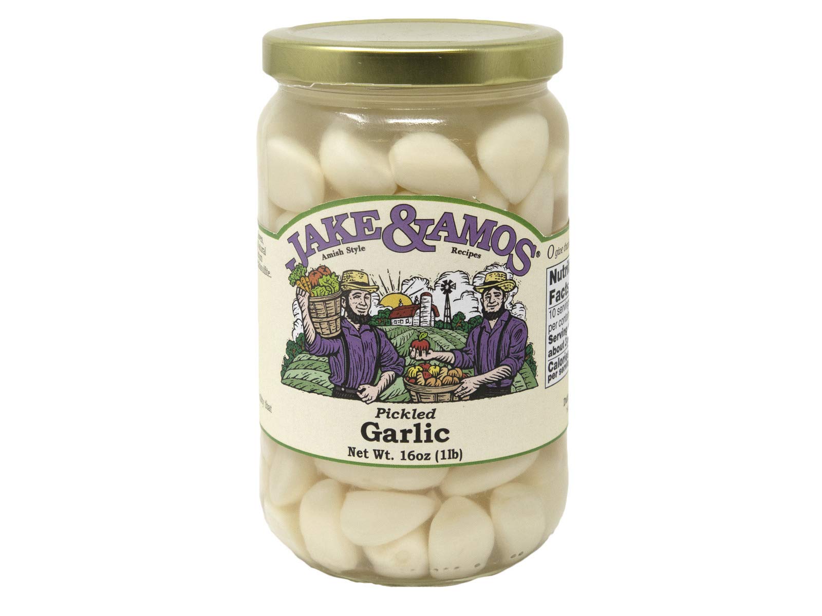 Pickled Garlic - J&A - Two 16oz Jars - Packed Fresh