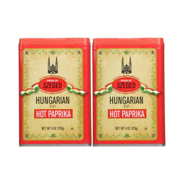 Szeged Hot Paprika Powder, 4-Ounce (Pack Of 2)