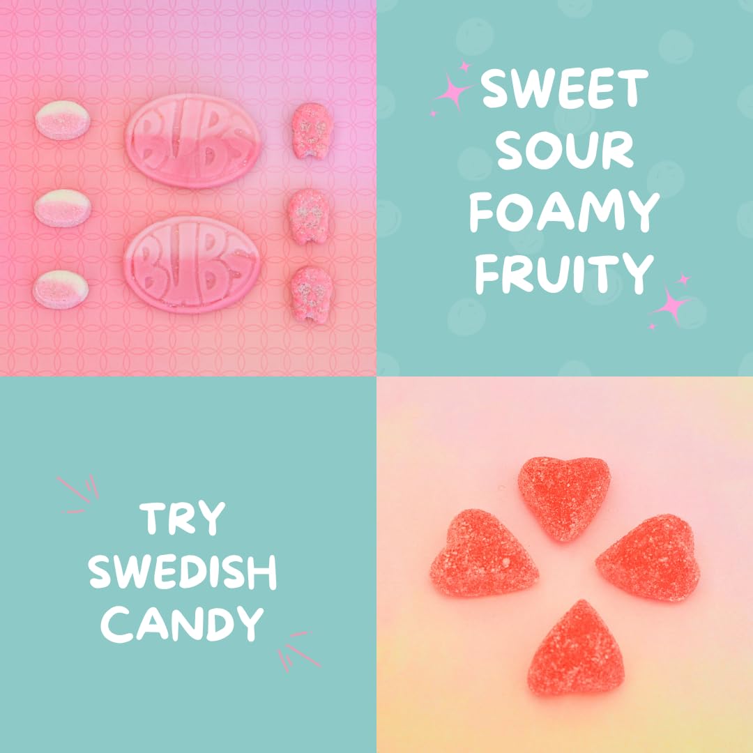 Pink Candy, 1 Lb, Original Swedish Candy Straight From Sweden, Bubs Swedish Candy, Gummy Candy, Bubs Candy, Sweet And Sour Candy