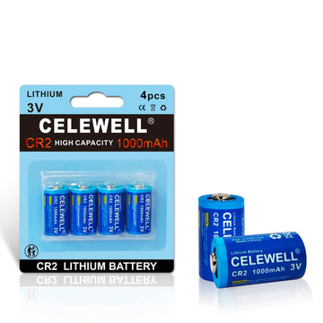 Celewell ?10-Year Warranty? 4Pcs Cr2 3V 1000Mah Lithium Battery