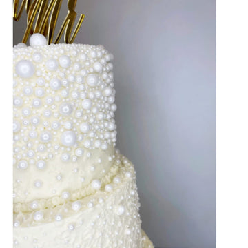 White Edible Pearl Sugar Sprinkles Candy 4.2oz Baking Edible Cake Decorations Wedding Cupcake Toppers Cookie Decorating Ice Crea