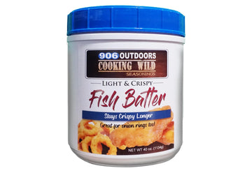 Cooking Wild Seasonings Light and Crispy Fish Batter, Original Recipe, 40 Ounce Jar, Perfect for Fish Fry, Onion Rings, Chicken