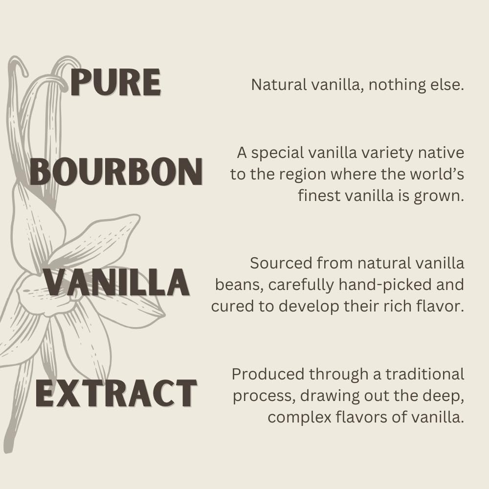 BRBON Pure Vanilla Extract - Madagascar spirit-inspired flavor Vanilla Beans, 8oz, Non-GMO, Gluten-Free, Vegan, Kosher