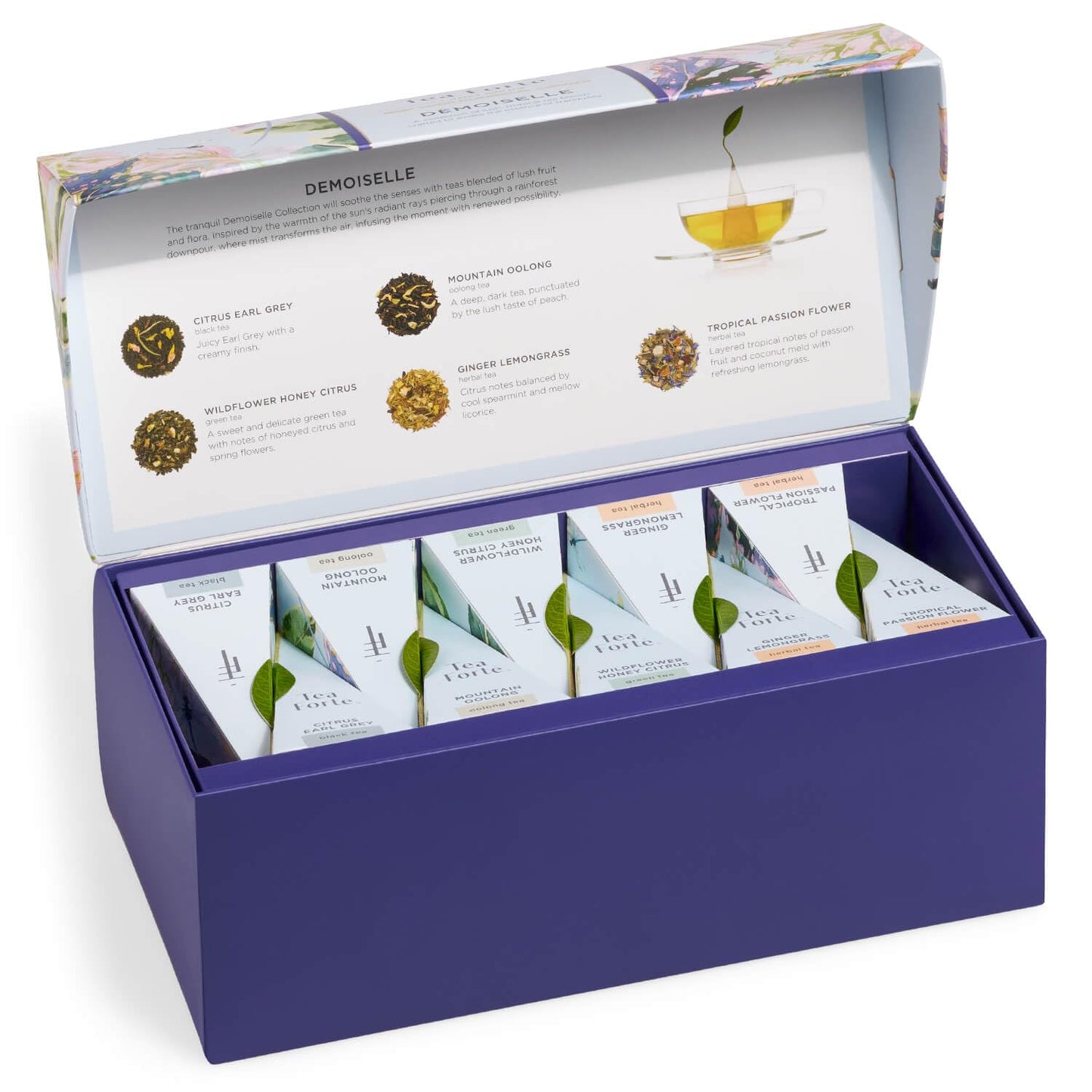 Tea Forte Premium Tea Gift Sampler - 20 Count, 2 of Each Variety, Handcrafted Pyramid Infuser Bags