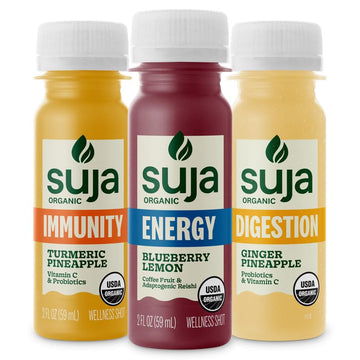 Suja Organic Daily Ritual Shot 30 Count Variety Pack | Immunity, Energy, & Digestion Functional Shots | Cold-Pressed Juice with 