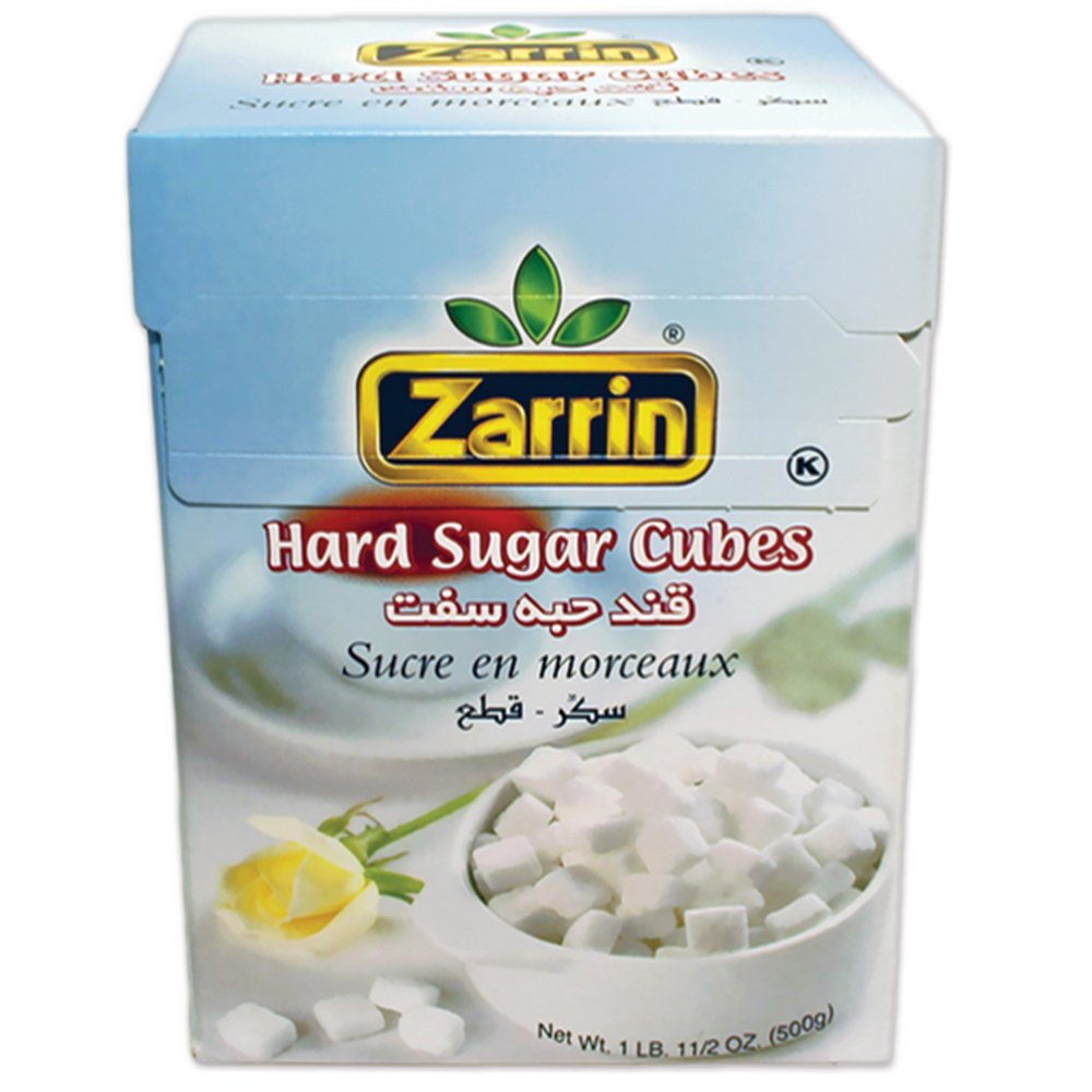 Zarrin Hard Sugar Cubes (2 Pack) - 500G | 17.6 Oz, (Slow Dissolving)