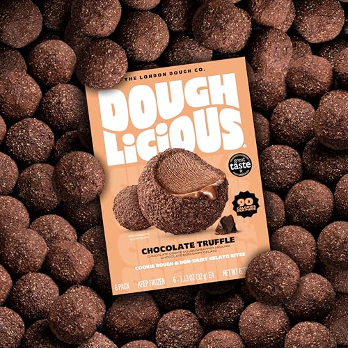 DOUGHLICIOUS Chocolate Truffle Cookie Dough & Gelato Bites, 6.77 OZ