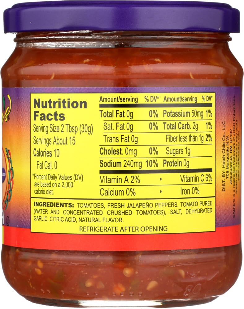 Sadie'S Of New Mexico Salsa, Hot 16 Oz (Pack Of 3)