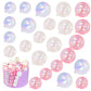 24 Pcs Balls Cake Toppers Bubble Mini Balloon Topper Pearl Insert Cupcake Diy Decoration For Wedding Anniversary Graduation Birt