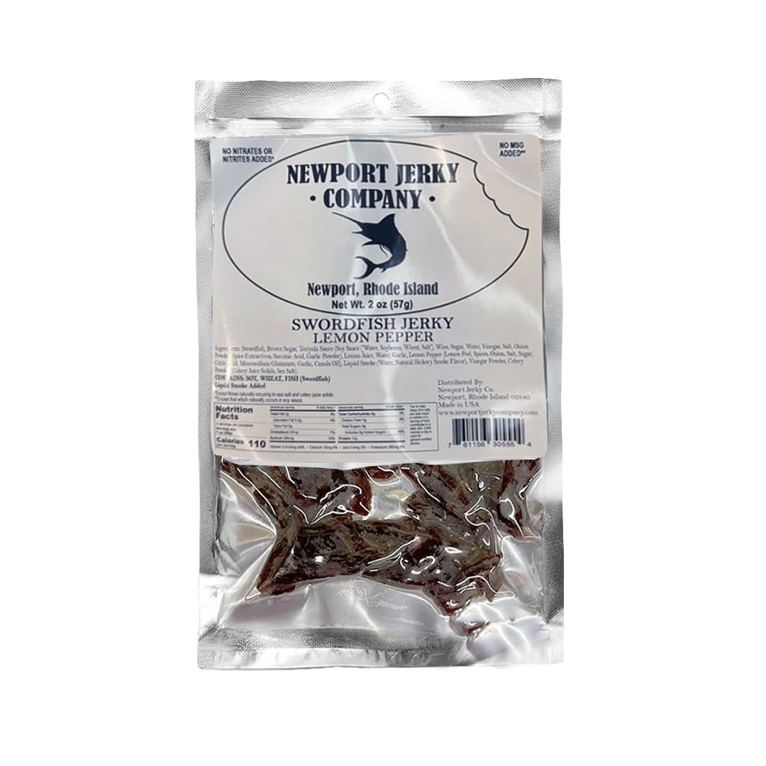 NEWPORT JERKY COMPANY Swordfish Jerky - 2 Ounce Pack, High Protein Snack