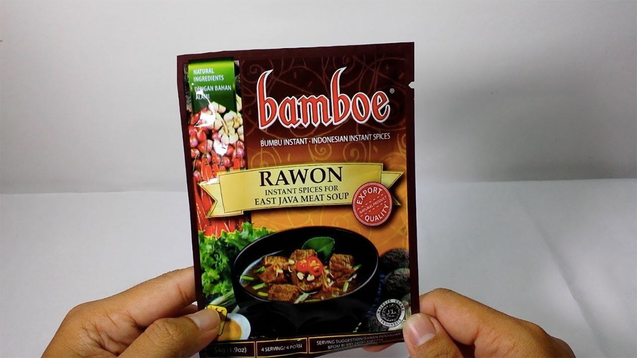 Bamboe Bumbu Instant Rawon - East Java Meat Soup, 54 Gram (Pack Of 3)