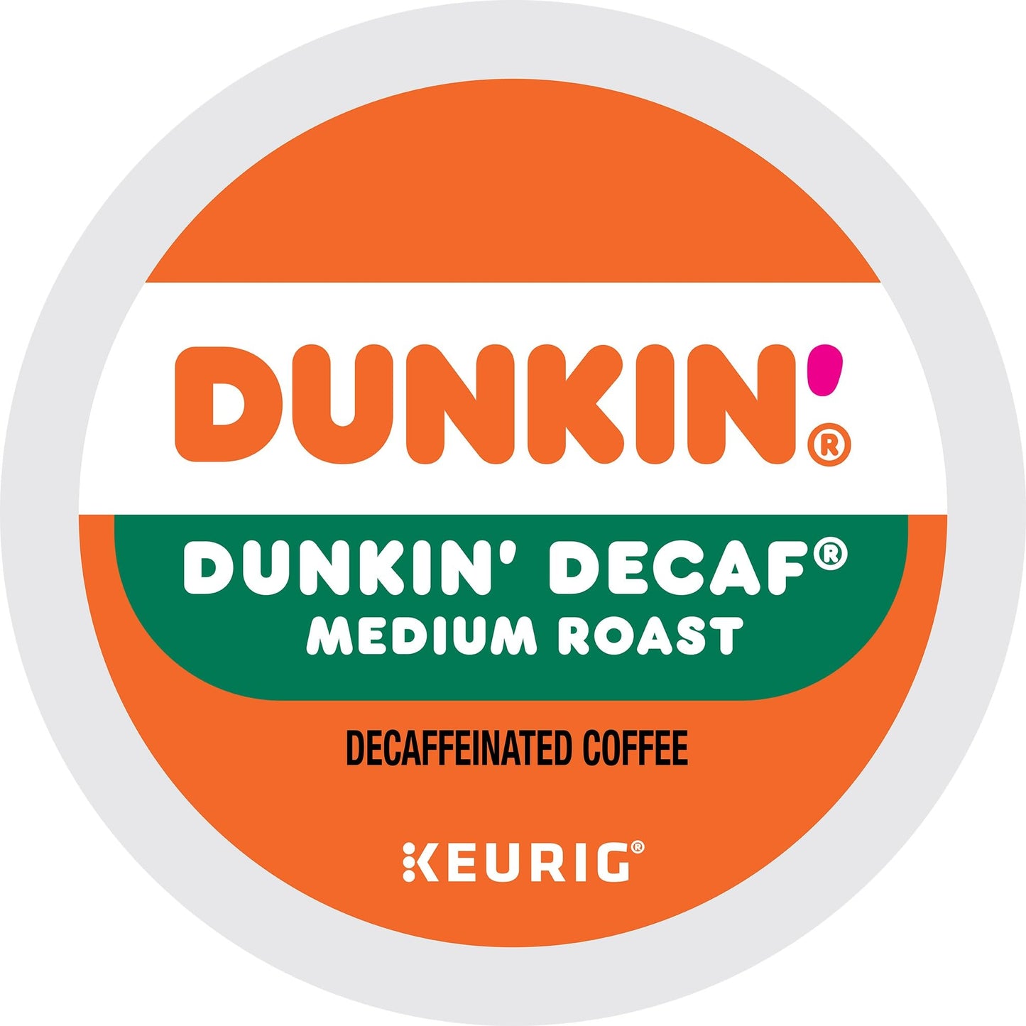 Dunkin Donuts Decaf Medium Roast Coffee K-Cup Pods, 22 Count, Coffee Flavor