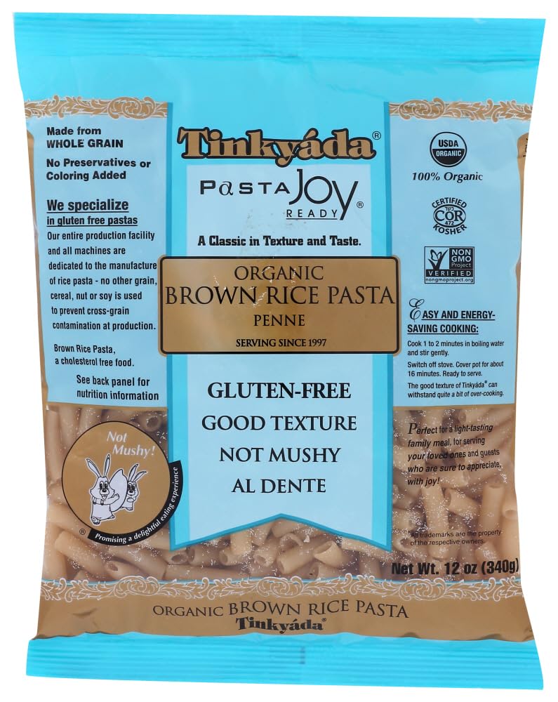 Tinkyada Pasta - Brown Rice Pasta Penne Organic - 12 oz (pack of 2)
