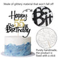 Kaoenla Black Gold Glitter Happy 55Th Birthday Cake Topper - Hello 55/Cheers 55,Happy Fifty-Five Birthday Anniversary,55 Years O