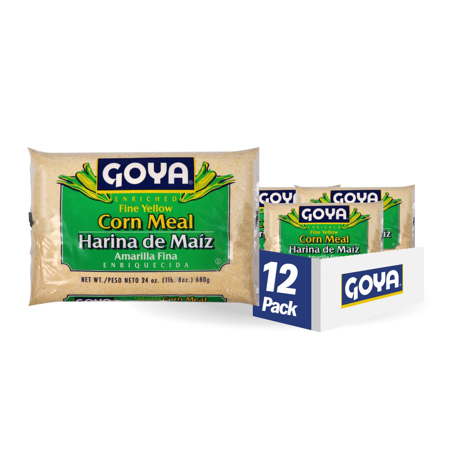 Goya Fine Corn Meal, 24 Oz (Pack Of 12)