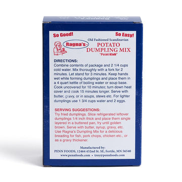 Ragna'S Old Fashioned Scandinavian Potato Dumpling Mix - 16 Oz