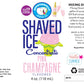 Hypothermias Shaved Ice Syrup Concentrate - Pink Champagne - 4 Fl Oz - Makes 1 Gallon - Unsweetened, Add Water and Sweetener