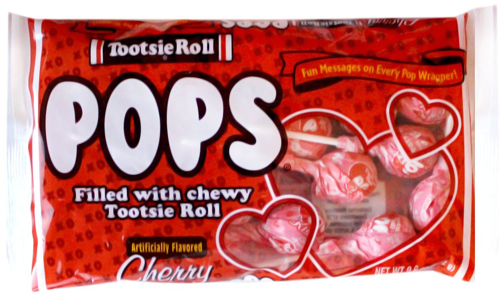 Tootsie Roll Cherry Flavored Pop with Fun message on Every Pop Wrapper ...