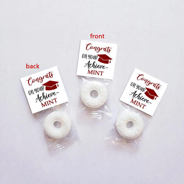 Graduation Mint Favors, Graduation Mint Party Decorations, Black Red Gifts Decor For Woman, Mint Toppers In Bulk For Graduation,