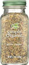 Simply Organic Garlic Pepper, Certified Organic | 3.73 oz | Pack of 4