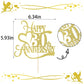 Yetxel Gold Glitter 30th Anniversary Cake Topper - Paper Decoration for 30th Wedding/Birthday Party