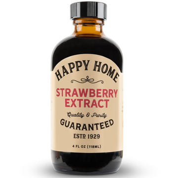 Happy Home Natural Strawberry Flavor - Certified Kosher, 4 oz.