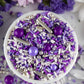 Perfectly Purple Sprinkle Mix| Made in USA By Sprinkle Pop| Monochromatic Mix of Rich Purples| Purple White Sprinkles For Decora
