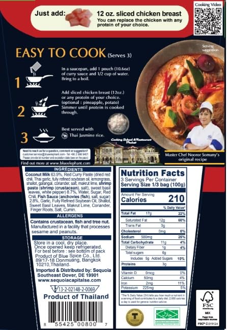 Red Curry Sauce Blue Elephant Royal Thai Cuisine