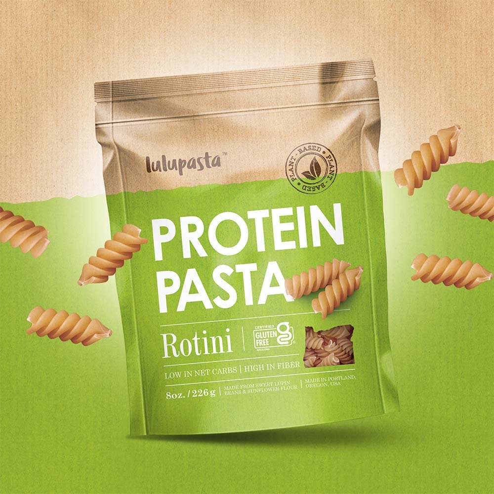 Wholesome Provisions High Protein Pasta, Gluten Free, 19g Protein, 4g Net Carb, 8 Ounce, Rotini
