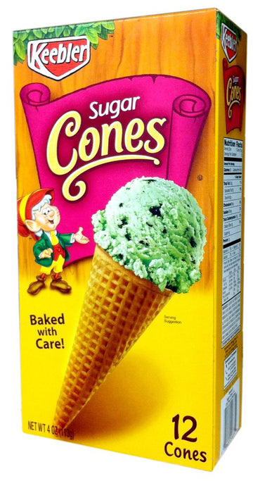 Keebler 12-Count SUGAR CONES 4oz (3 Pack)