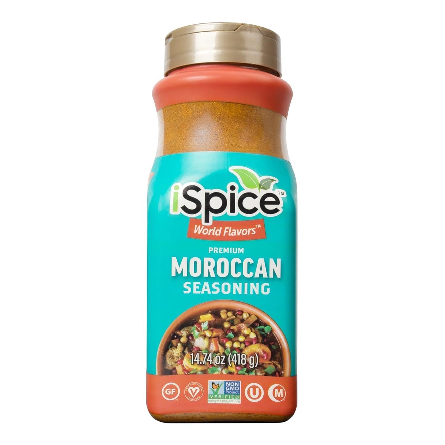 iSpice Blend | Moroccan Seasoning | 14.74 oz | Mixed Spice & Seasoning | Bulk Size | Halal | Kosher (Moroccan)