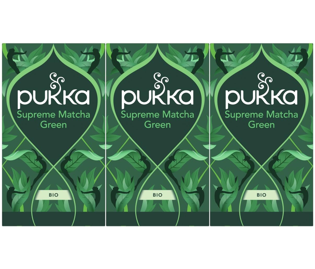 Pukka Herbs Organic Herbal Green Tea, Supreme Matcha Green, 20 Count, 3 Pack, Oothu, Sencha & Suio Gang