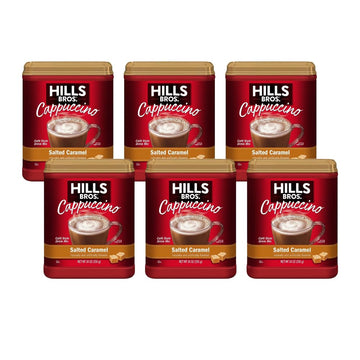 Hills Bros Salted Caramel Instant Cappuccino, 14 oz. (Pack of 6)