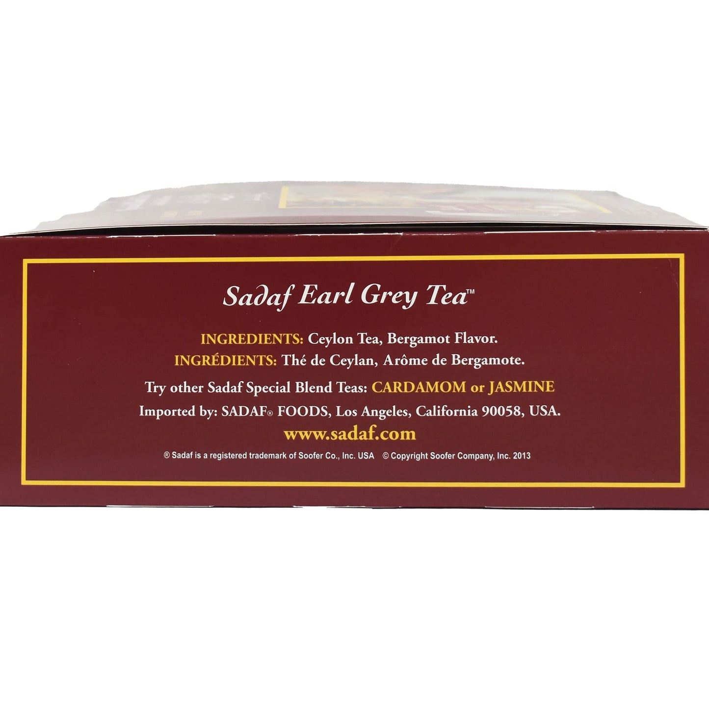 Sadaf Earl Grey Tea Bags | Special Blend Earl Grey Ceylon Black Tea | Product Harvested In Sri Lanka | 100 Bags (Pack Of 1)
