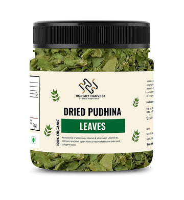 Hungry Harvest Dry Pudina Leaves - Natural Mint Leaf- 50 gms _Packing May Vary