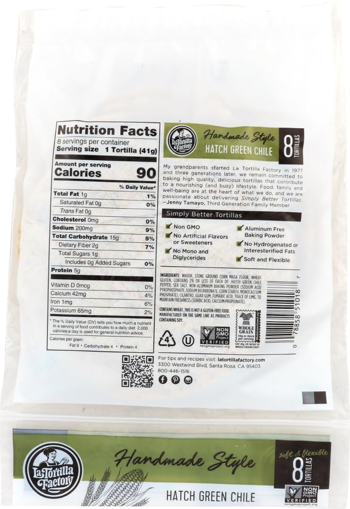 La Tortilla Factory Tortilla corn Hms grn chi