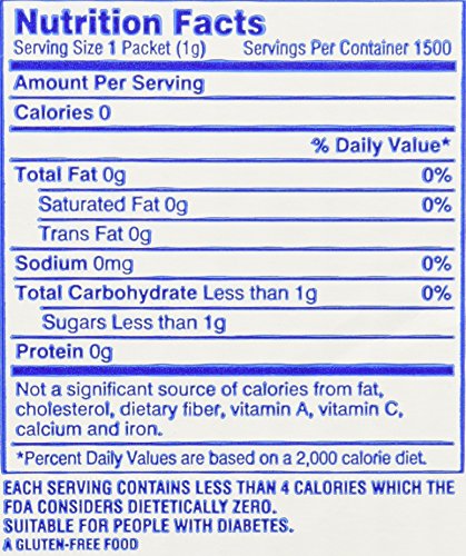 Sweet And Low Zero Calorie Sweetener 1500 Individual Serving Packets