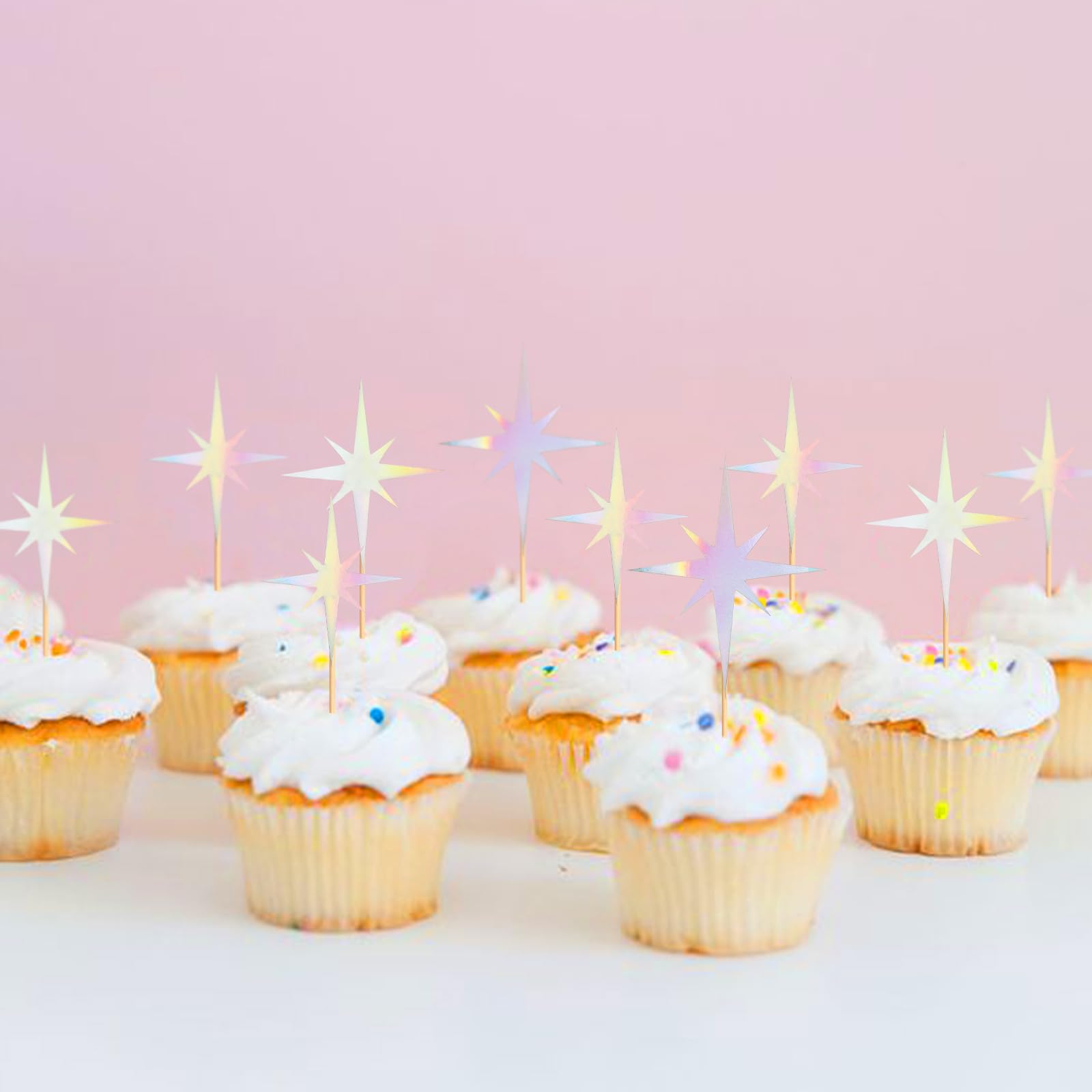 Keaziu 30PCS Star Cupcake Toppers Little Star Twinkle Star Cupcake Picks Engagement Bridal Baby Shower Wedding Birthday Party Ca