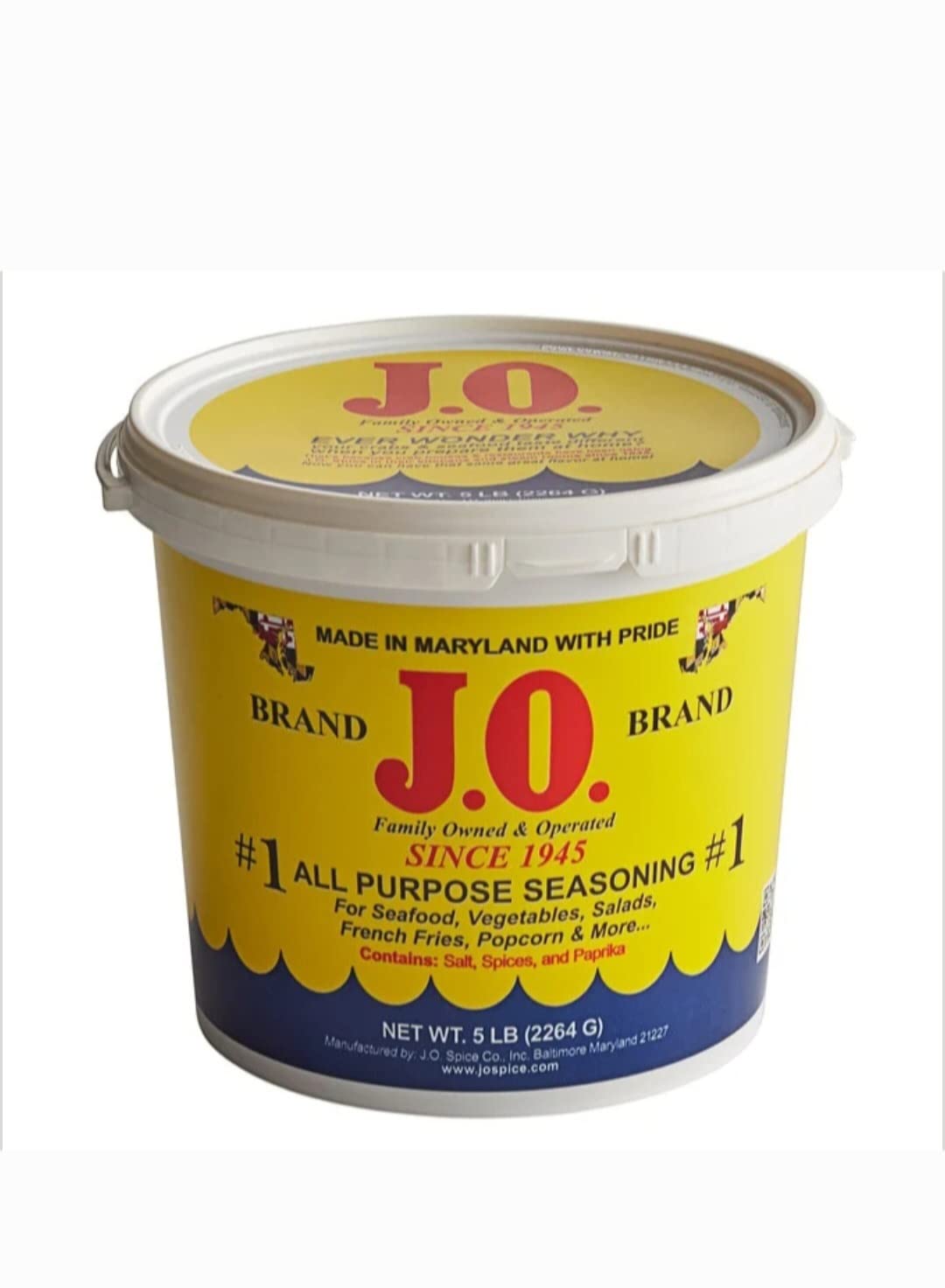 5 Pound Bucket of J.0. Seafood Seasoning