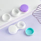 Qvvq 12Pcs Contact Lens Case, Contact Lens Box Left/Right Eyes Holder Container, Outdoor Mini Contact Lens Soak Storage Kit For